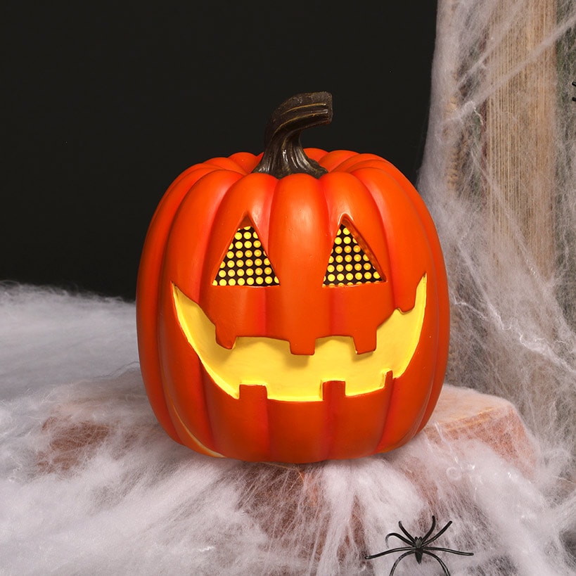 Halloween Jack-O'-Lantern Or Skull Tabletop Decor Animated LED Eyes#select-figure_pumpkin
