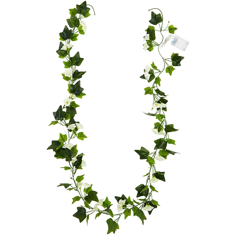 Lighted Flower Garland - Pink, Sunflower, or White Flower