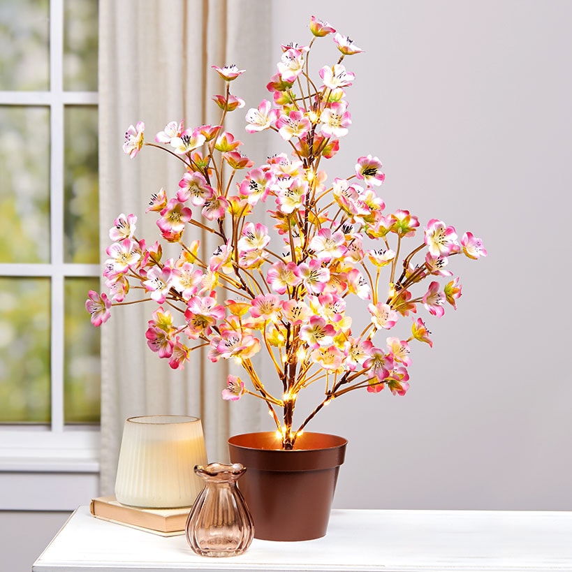 Lighted Flower Table Trees - Blue, Blush, or Pink#select-item_pink
