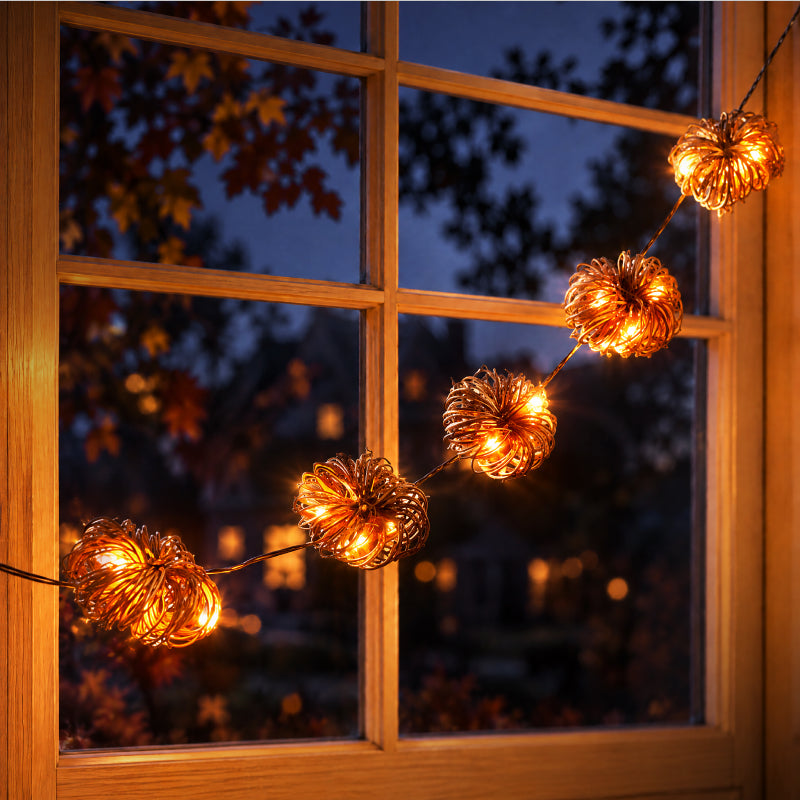 Lighted Pumpkin String Lights