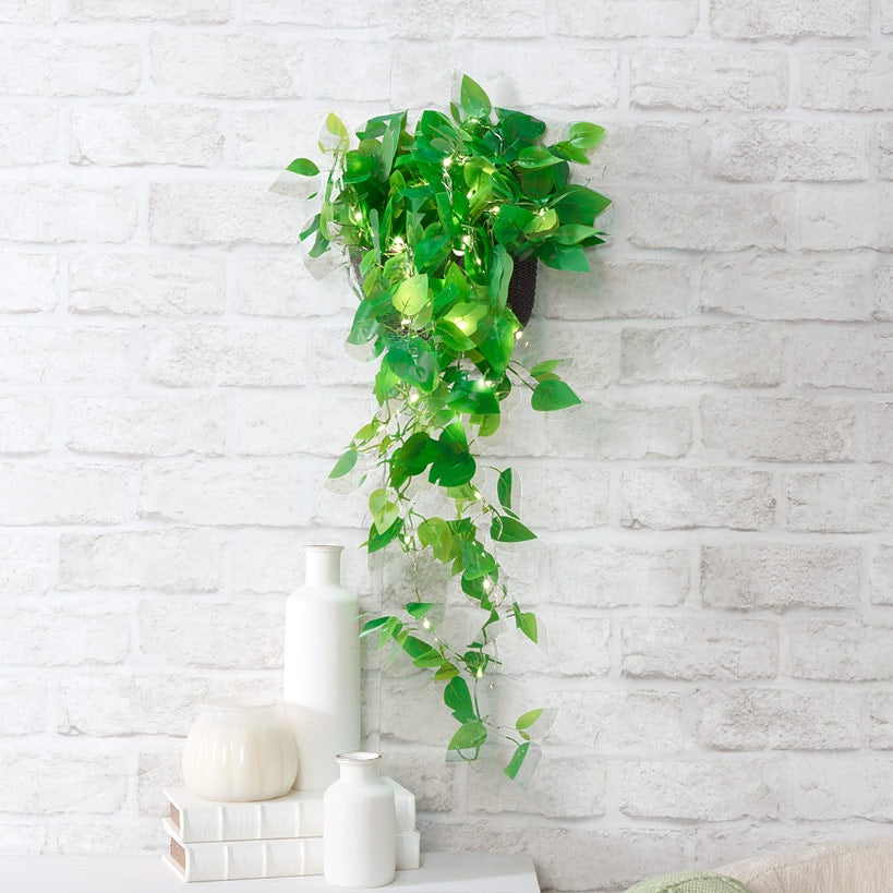 Lighted Wall Hanging Flower Cascade - Cottagecore