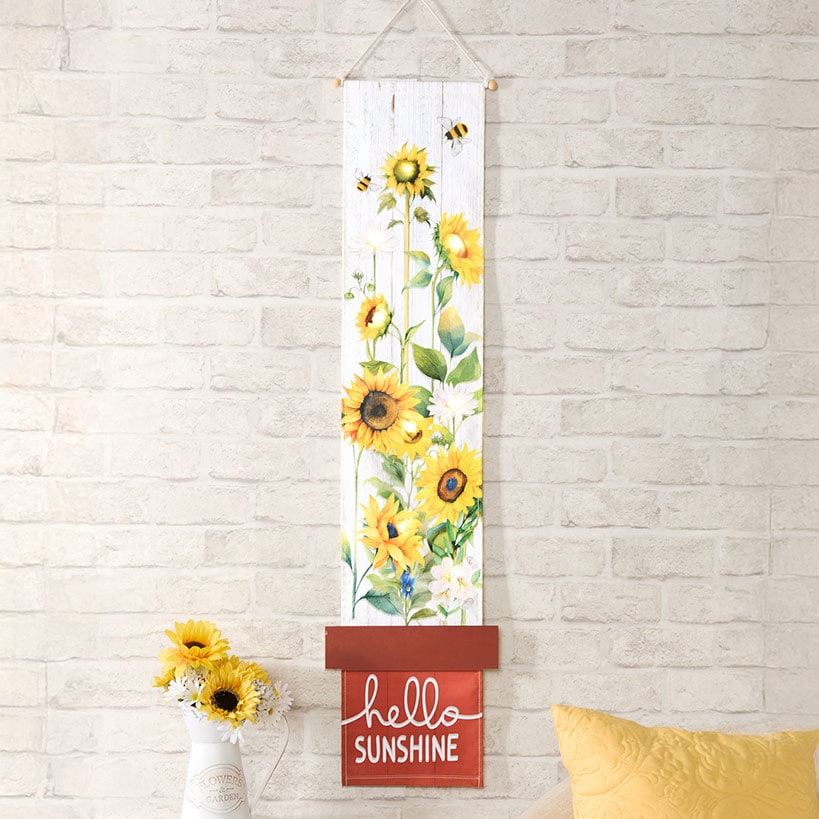 LED Lighted Welcome Banner - Flower or Patriotic 46" Length