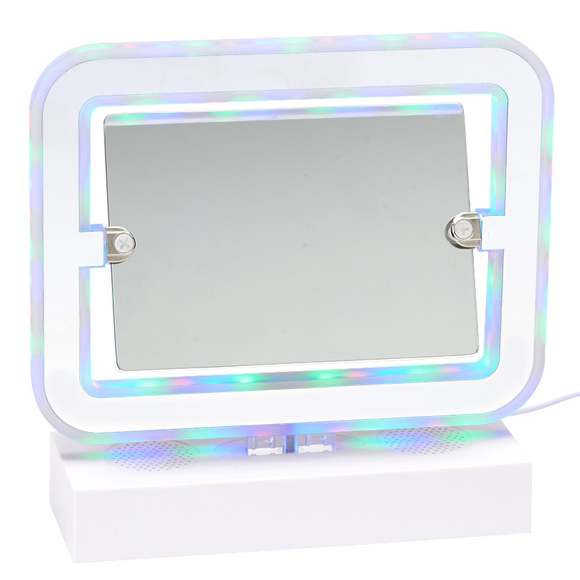 Photo Light Up Makeup Mirror With Bluetooth USB Speaker