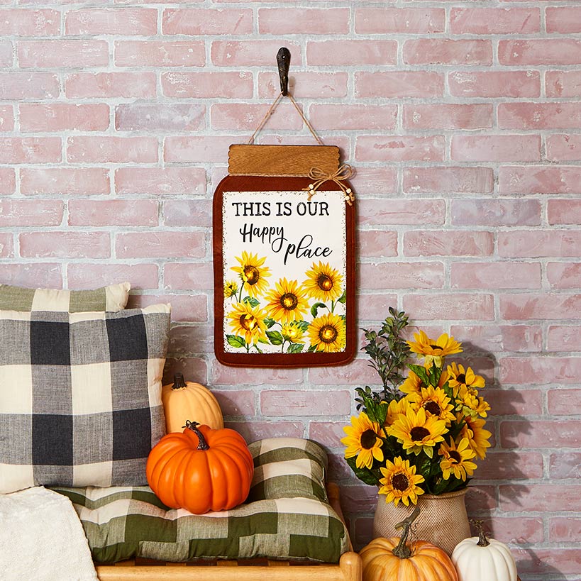 Fall Lighted Mason Jar Wall Hangings With Sentiment