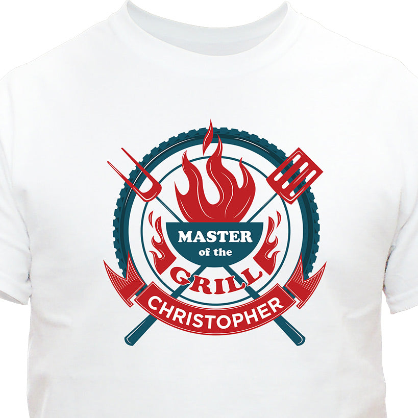 Personalized Men's Master of the Grill T-Shirt