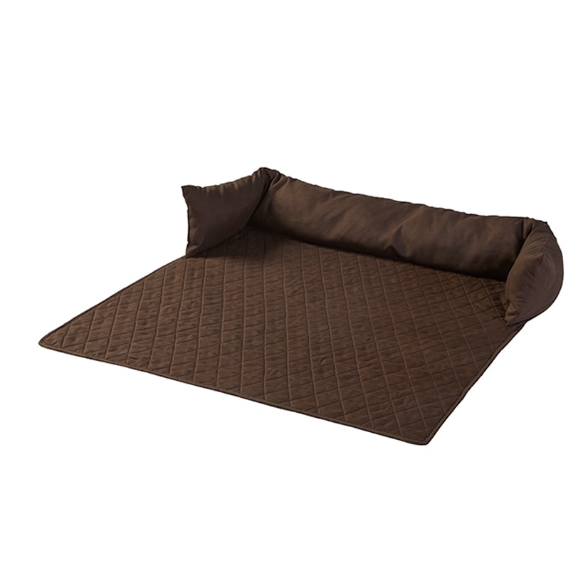 Quilted Pet Bed with Headrest