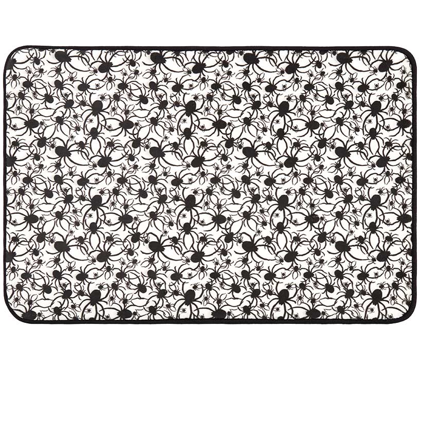 Halloween Bathroom Spider Themed Memory Foam Rug or Shower Curtain