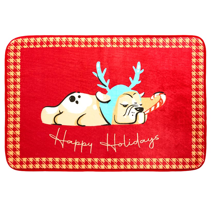 Christmas Dogs Shower Curtain, Bath Rug, Hand Towels, Valance, or Hooks