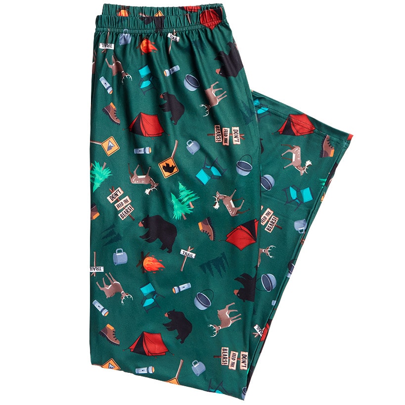 Men's Printed Pajama Lounge Pants#select-design_camping