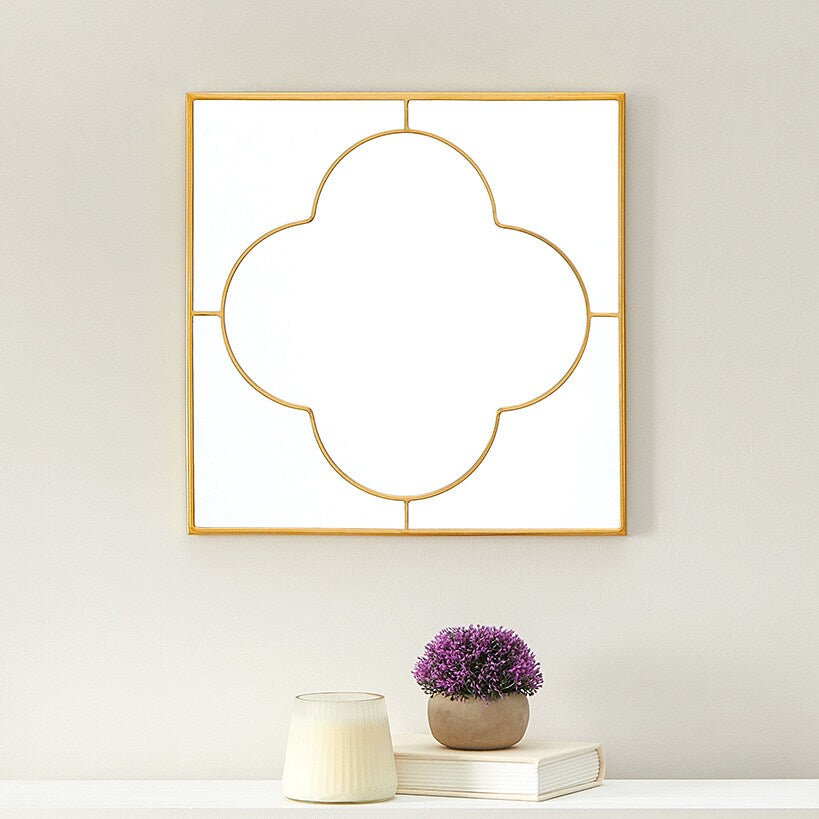 Decorative Flower or Oval Metal Mirrors - Black or Gold