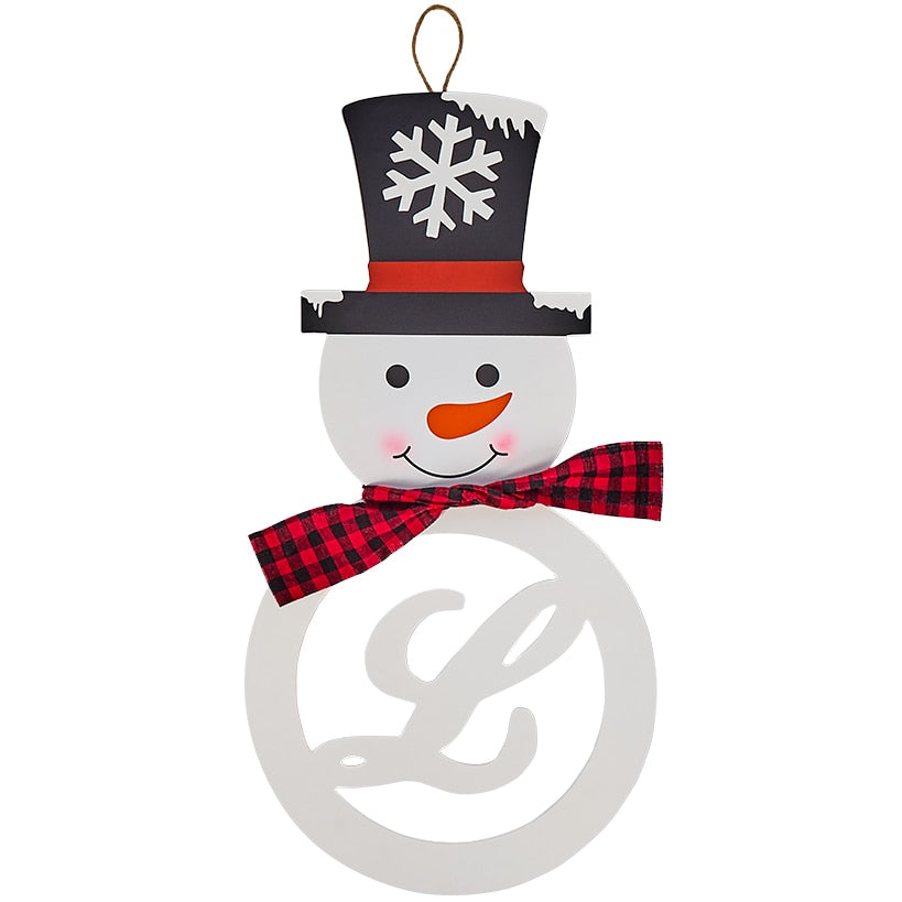 Monogram Snowman Wall Hangings