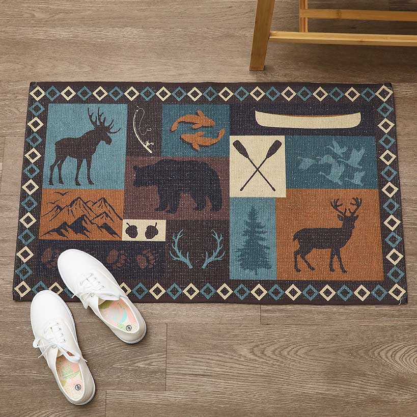 Moose Lodge Washable Area Rug, Accent Rug or Runner Rug#select-rug_vintage-medallion-rug