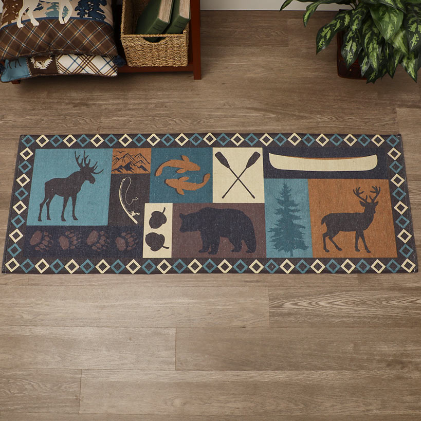Moose Lodge Washable Area Rug, Accent Rug or Runner Rug#select-rug_runner-rug