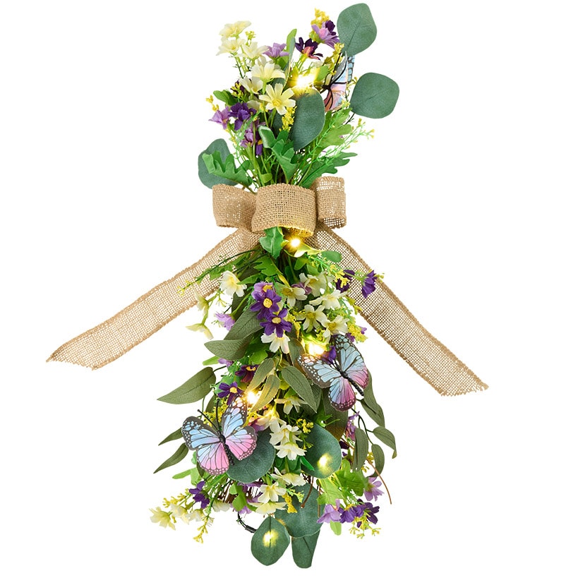 Spring Lighted Multi-Use Swag Décor - Easter Or Butterfly