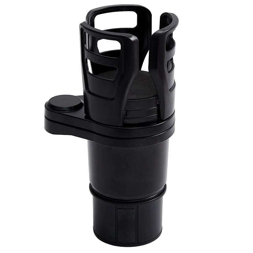Multifunctional Adjustable Car Cup Holder for Dual Cups and Snacks