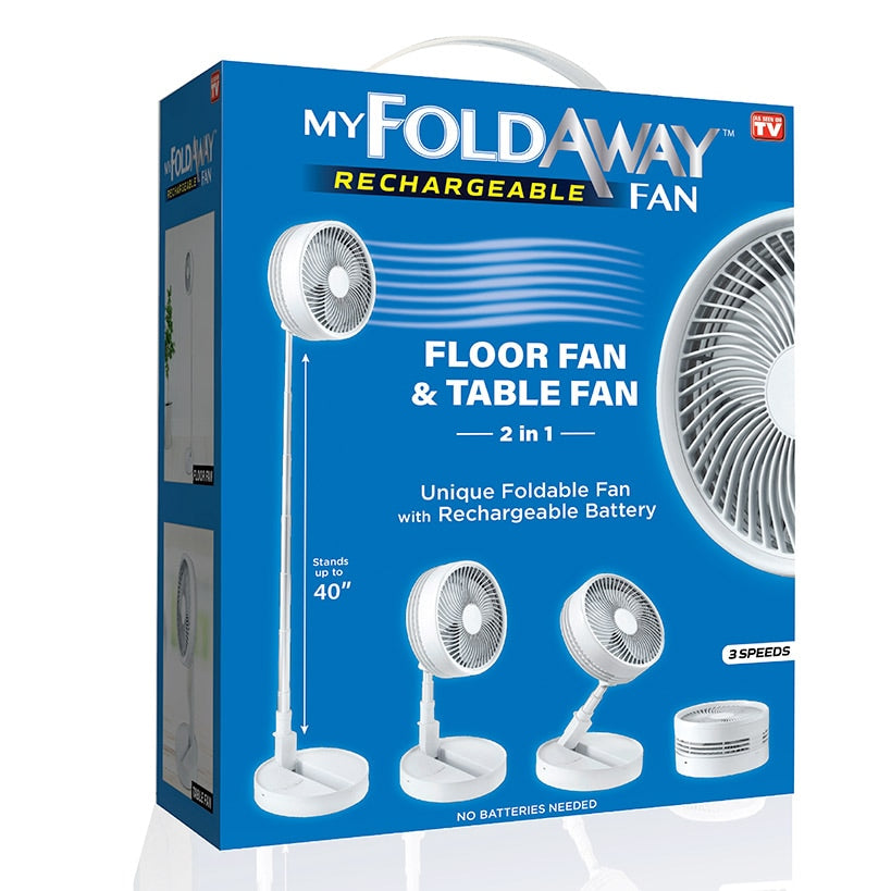 My Foldaway™ Rechargeable Fan - Compact and Portable Cooling Solution