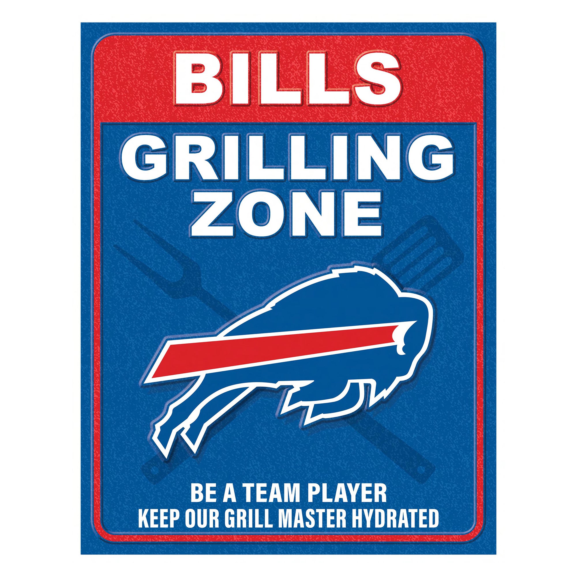 NFL Grill Zone Metal Sign