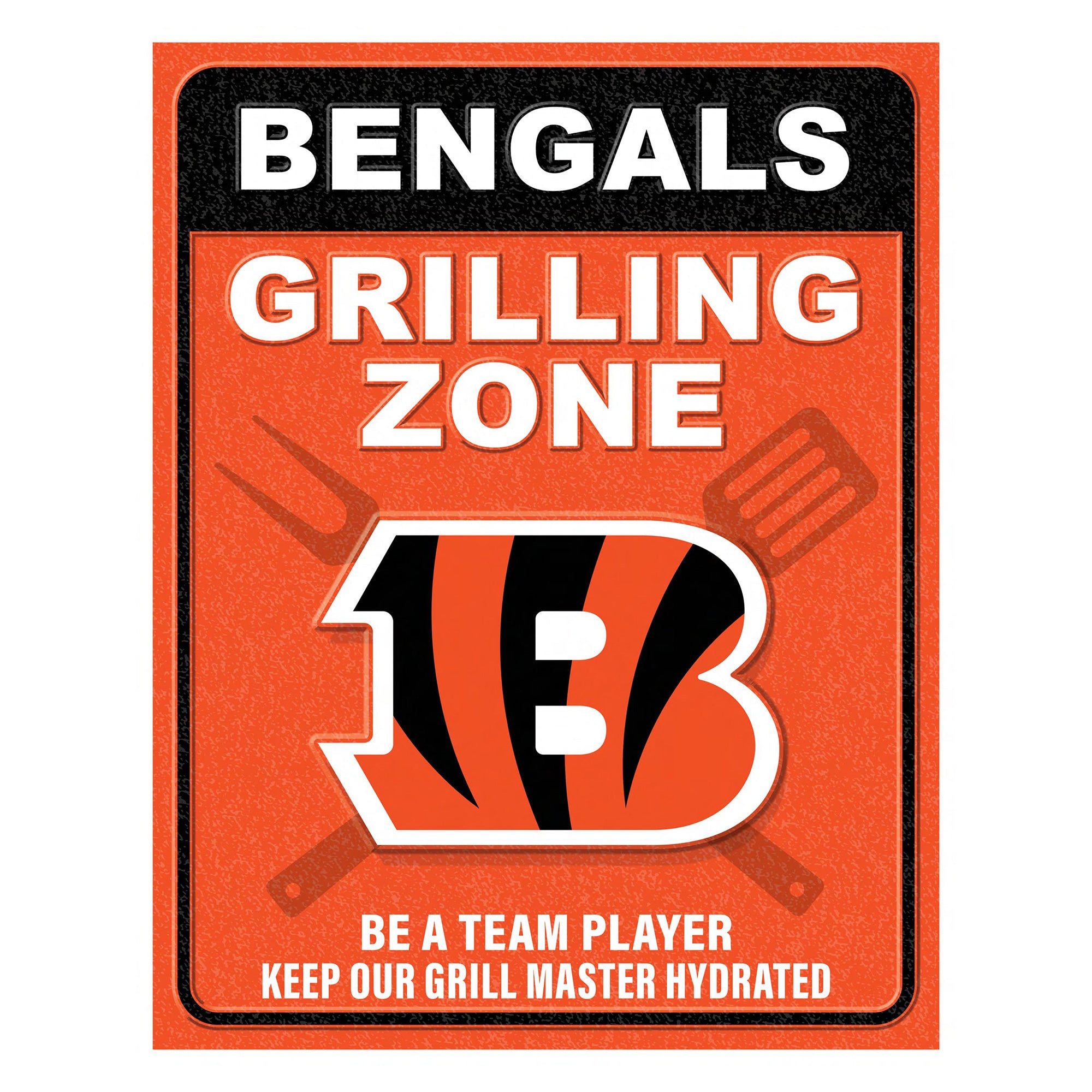 NFL Grill Zone Metal Sign