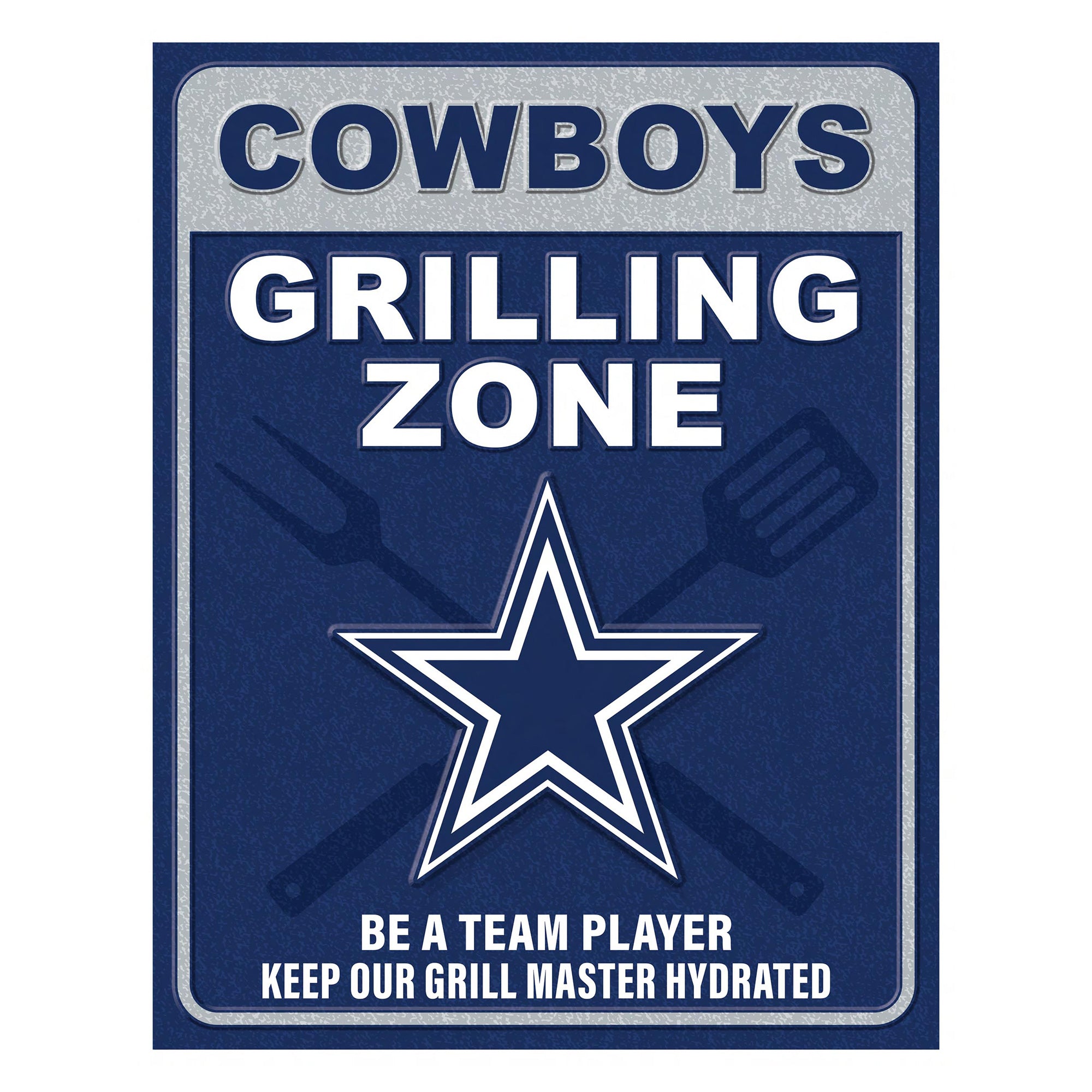 NFL Grill Zone Metal Sign