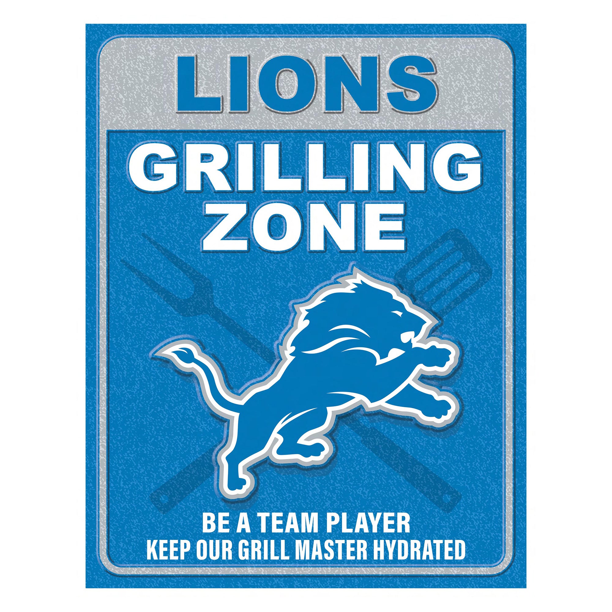 NFL Grill Zone Metal Sign