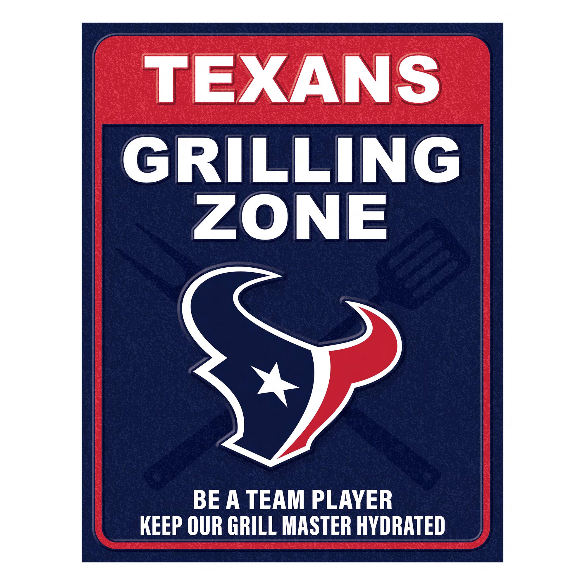 NFL Grill Zone Metal Sign