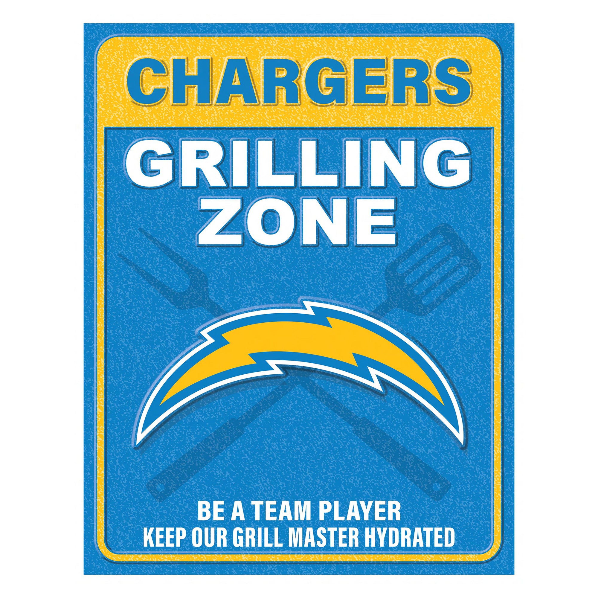 NFL Grill Zone Metal Sign