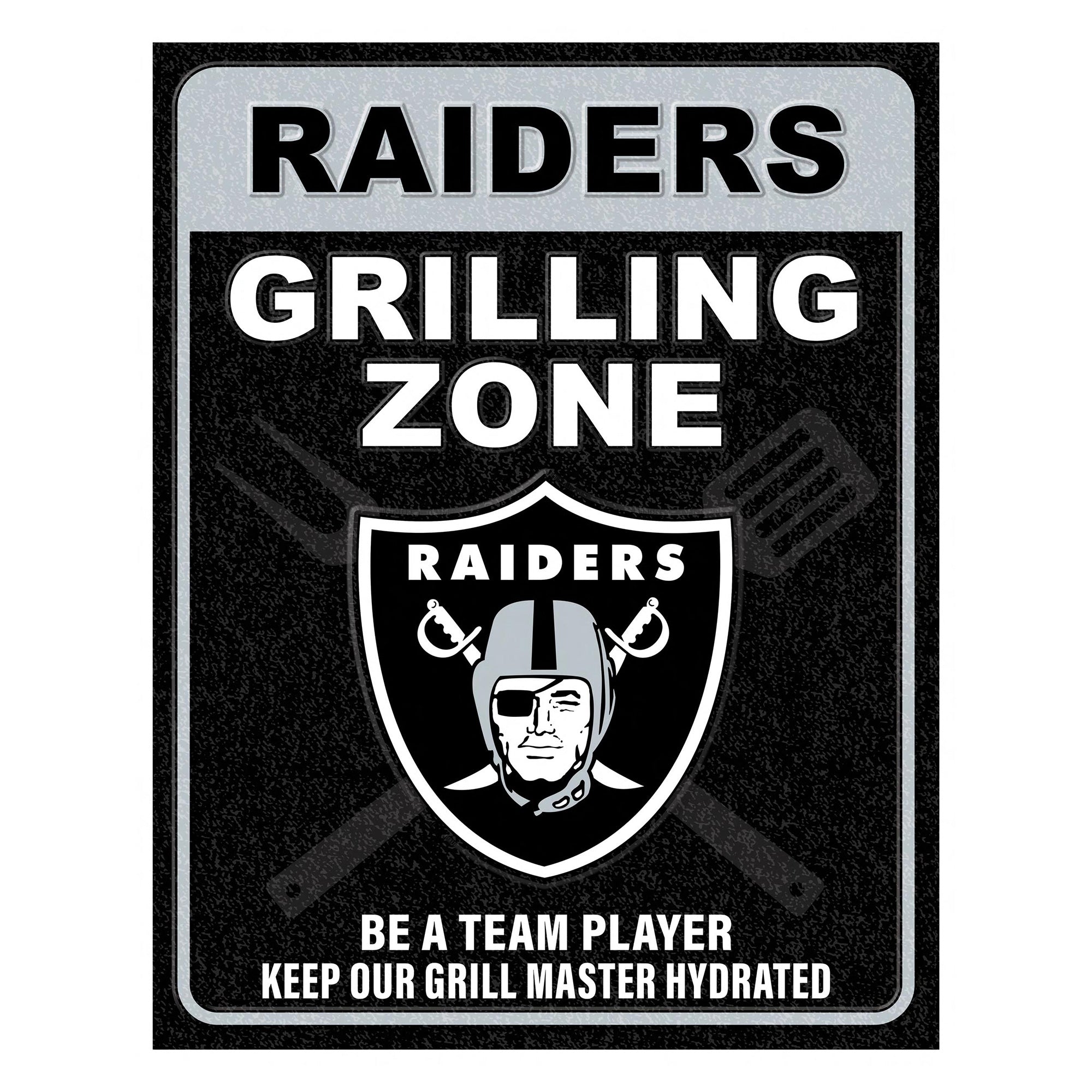NFL Grill Zone Metal Sign