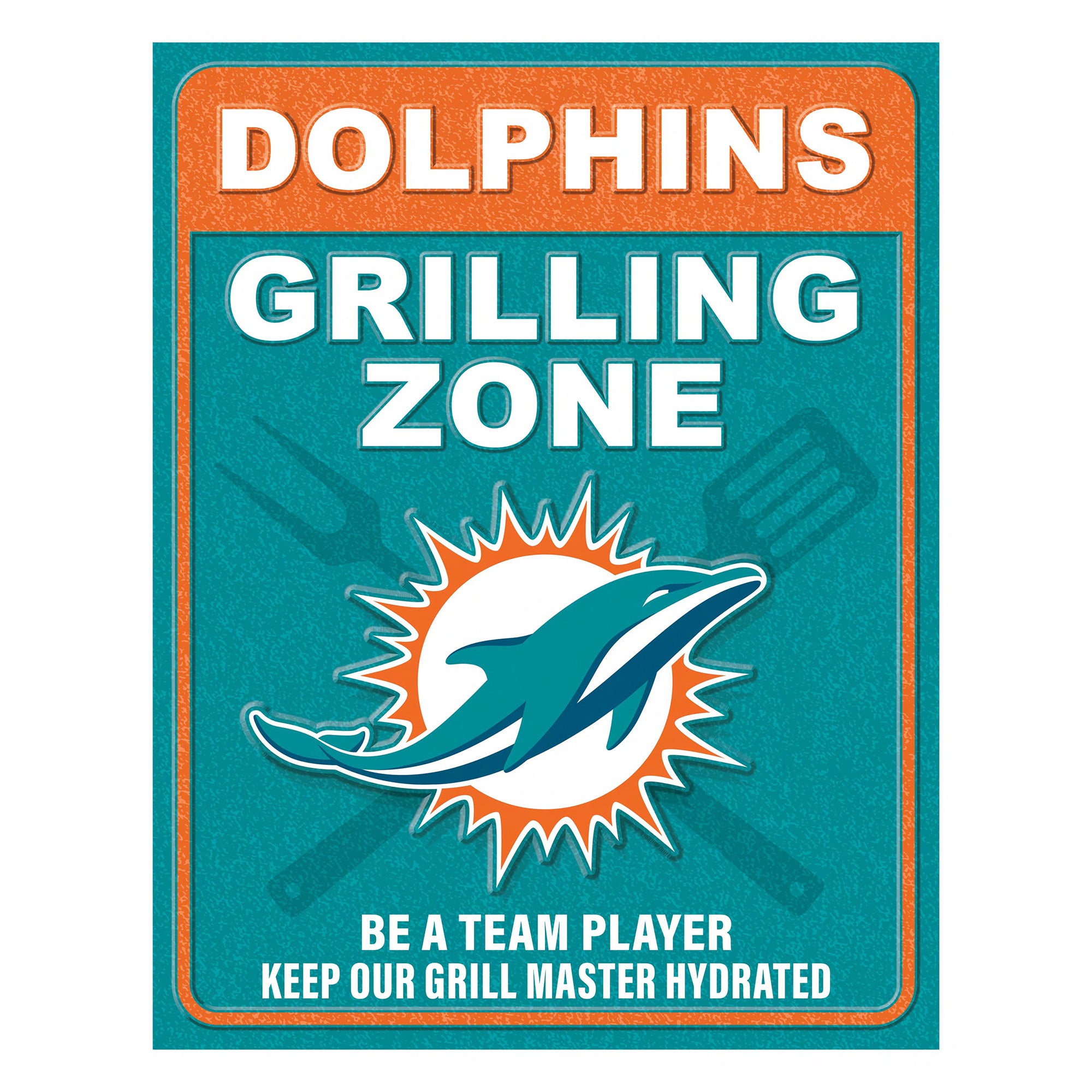 NFL Grill Zone Metal Sign
