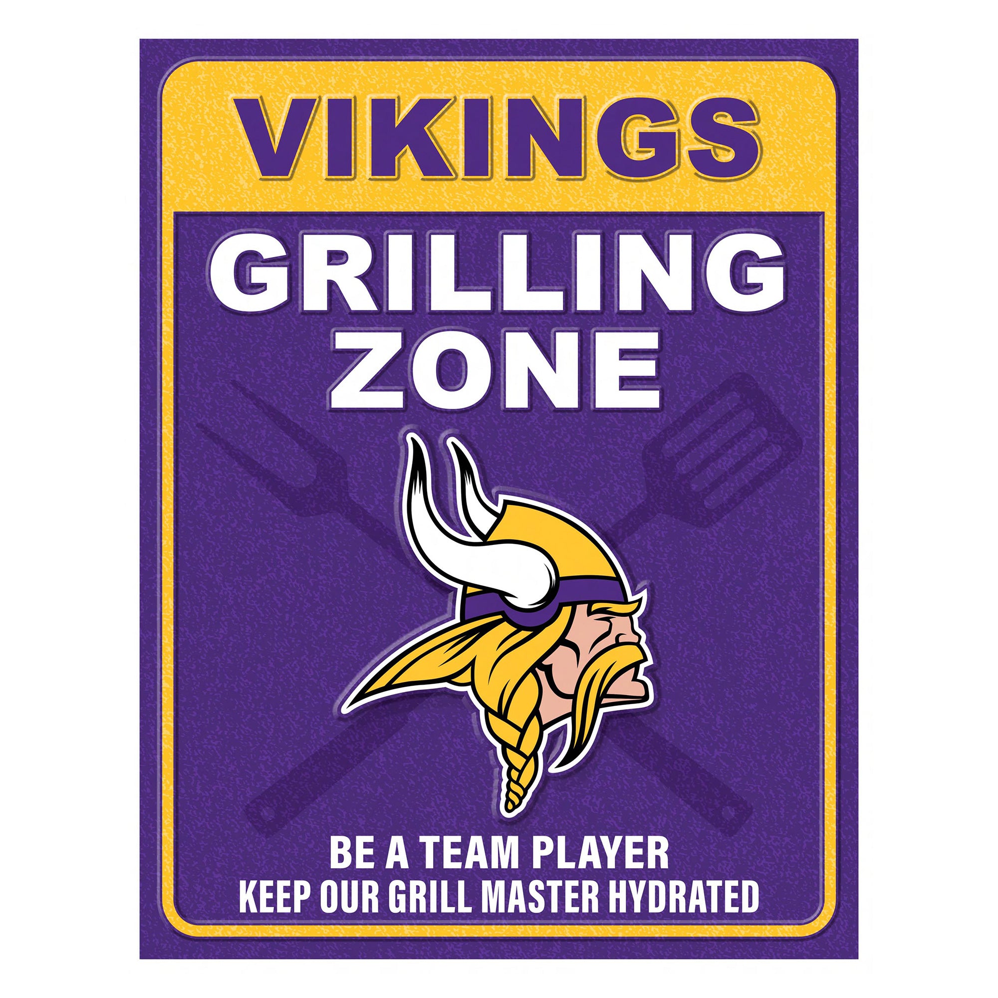 NFL Grill Zone Metal Sign