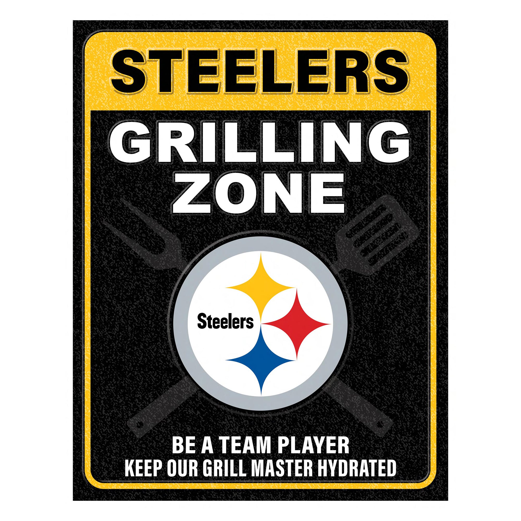 NFL Grill Zone Metal Sign