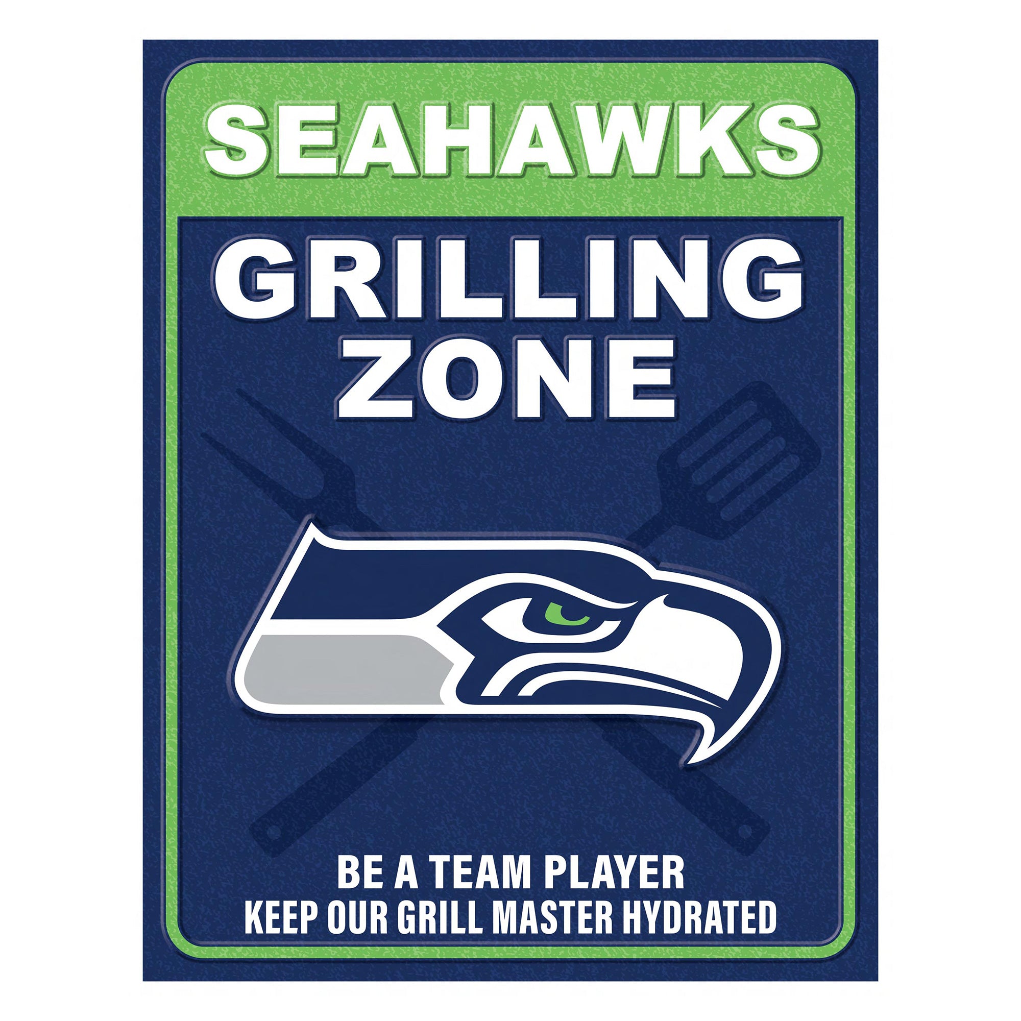 NFL Grill Zone Metal Sign