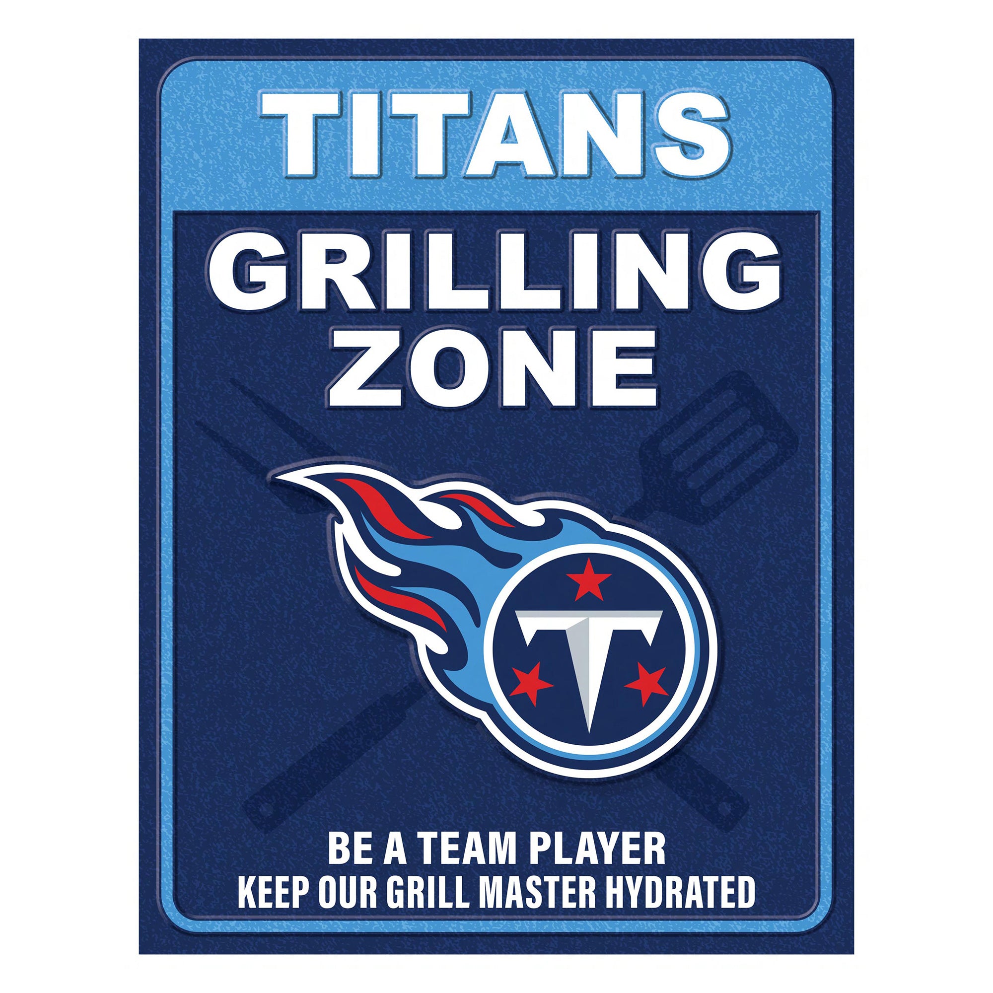 NFL Grill Zone Metal Sign