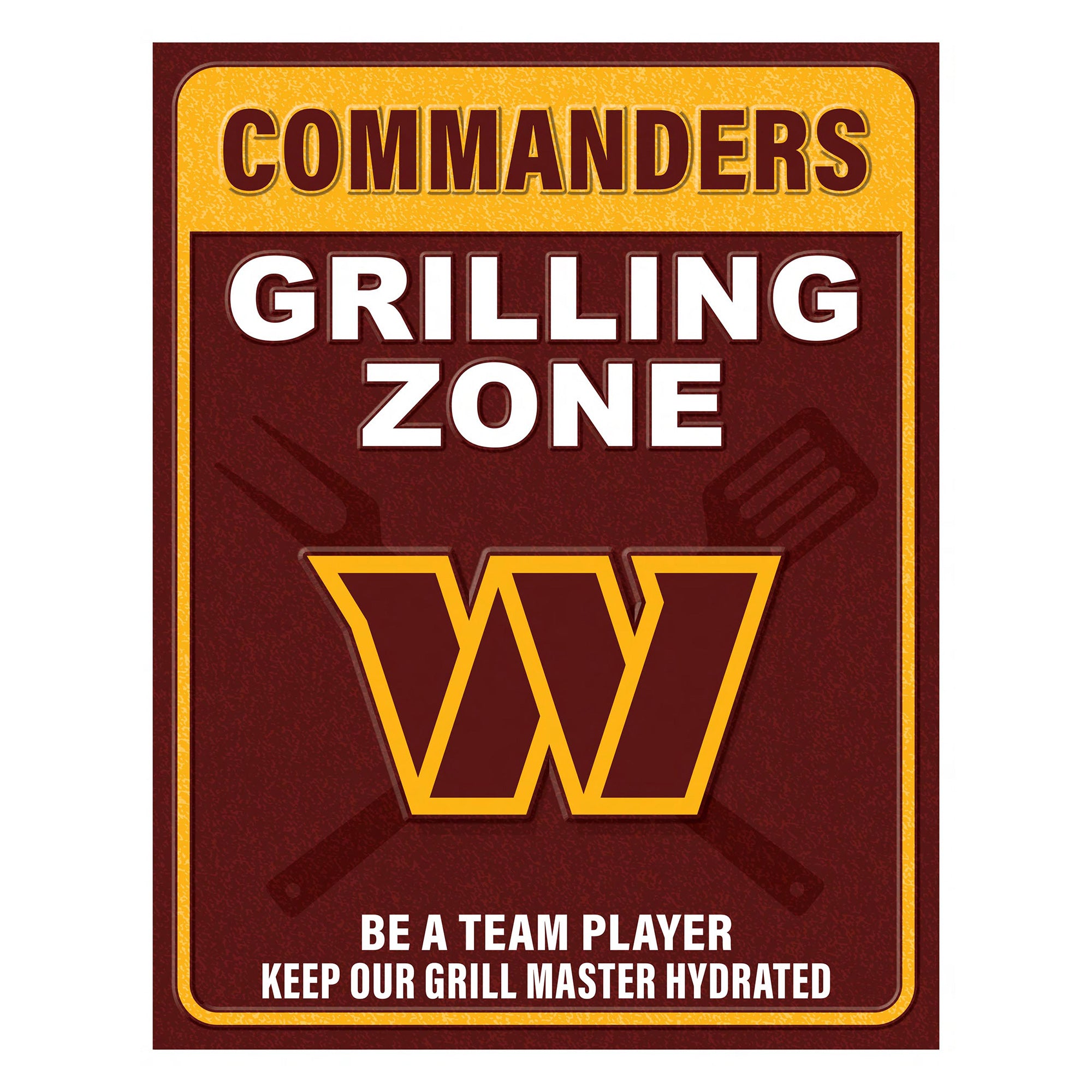 NFL Grill Zone Metal Sign