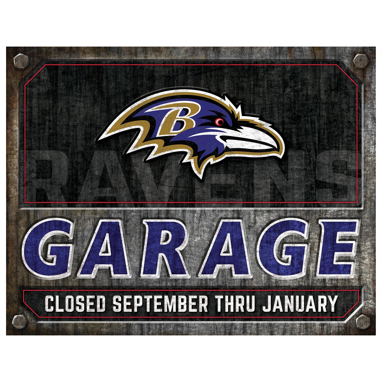 NFL Garage Metal Sign