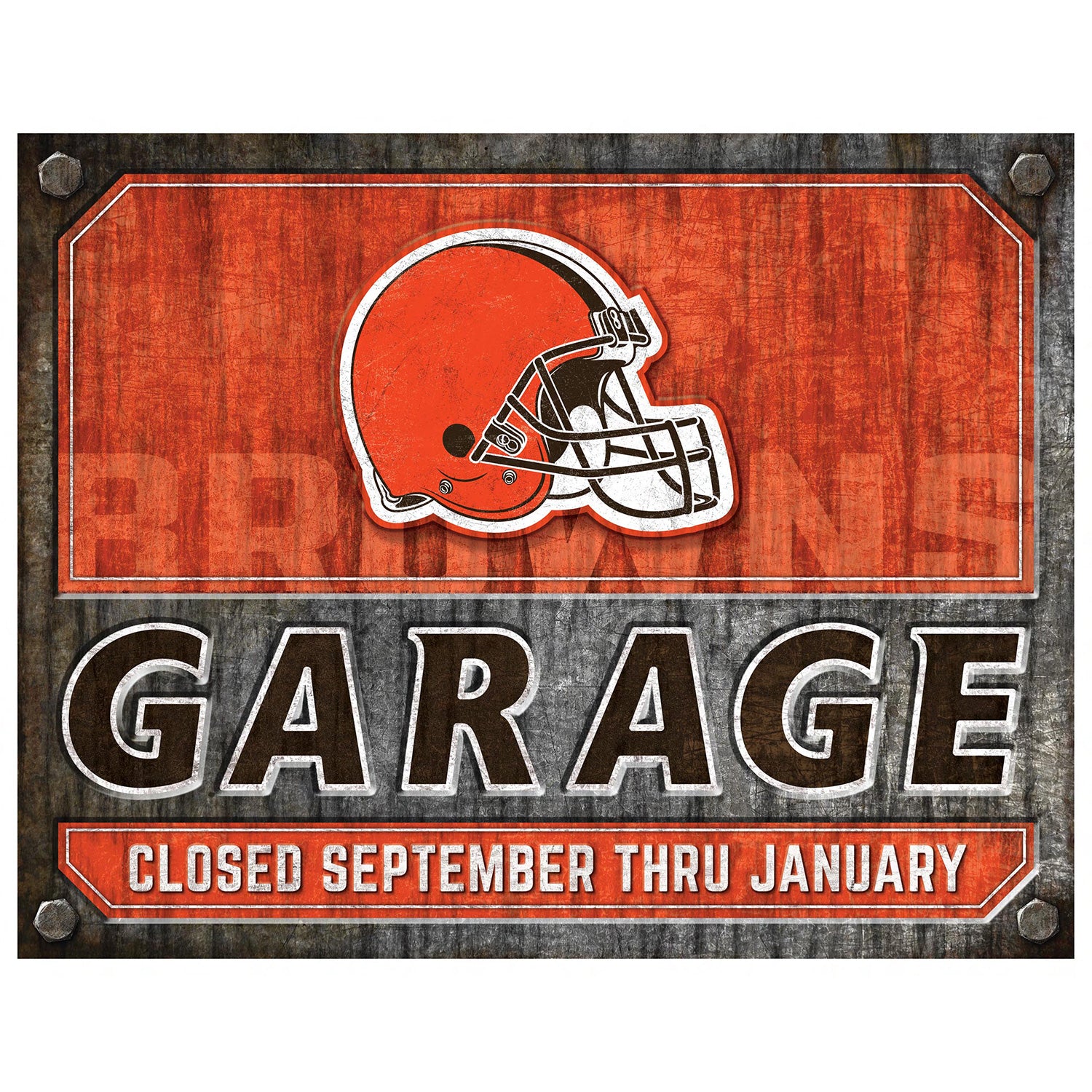 NFL Garage Metal Sign