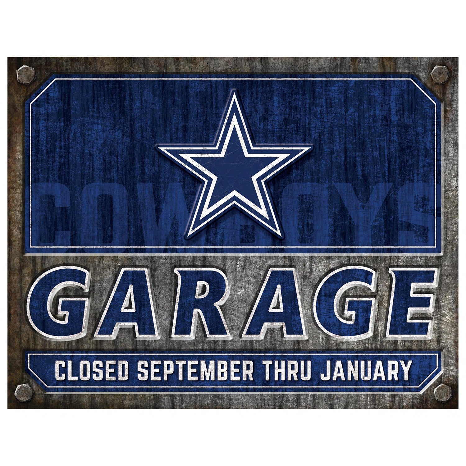 NFL Garage Metal Sign