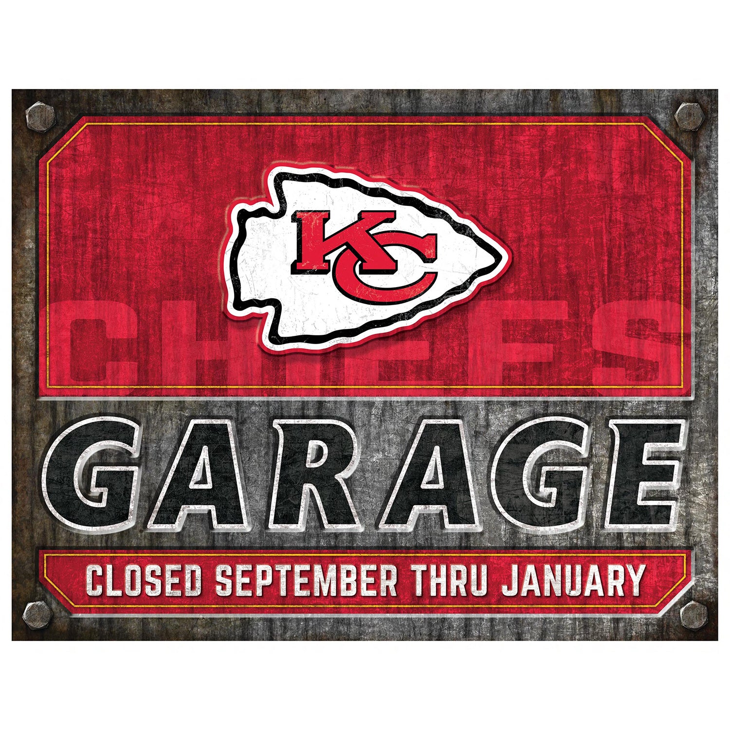 NFL Garage Metal Sign
