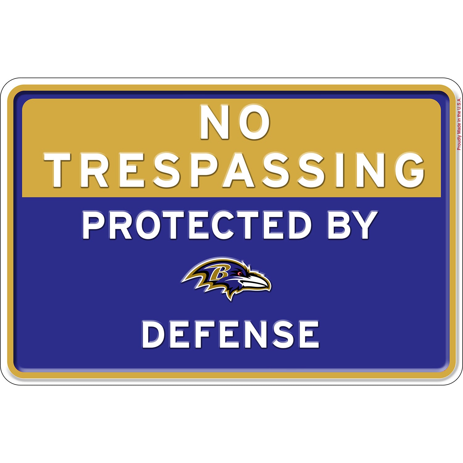 NFL No Trespassing Metal Sign