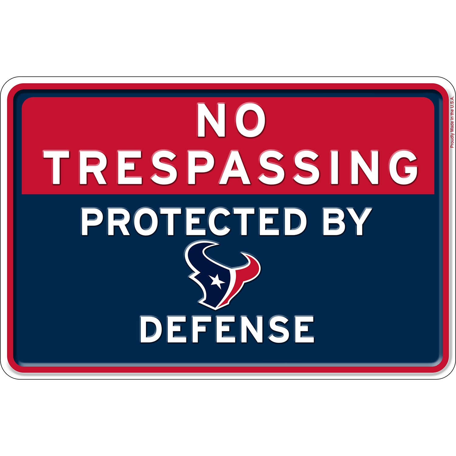 NFL No Trespassing Metal Sign