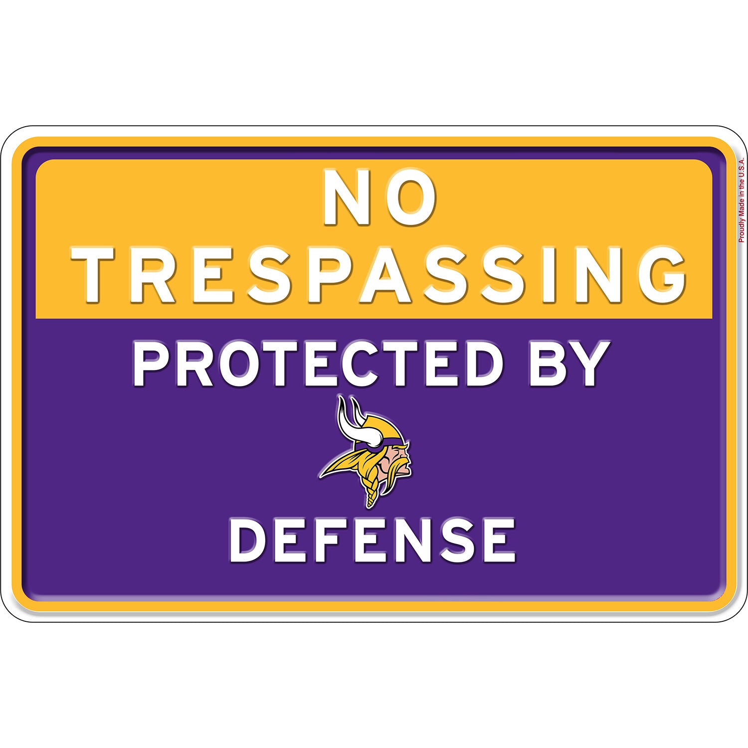 NFL No Trespassing Metal Sign