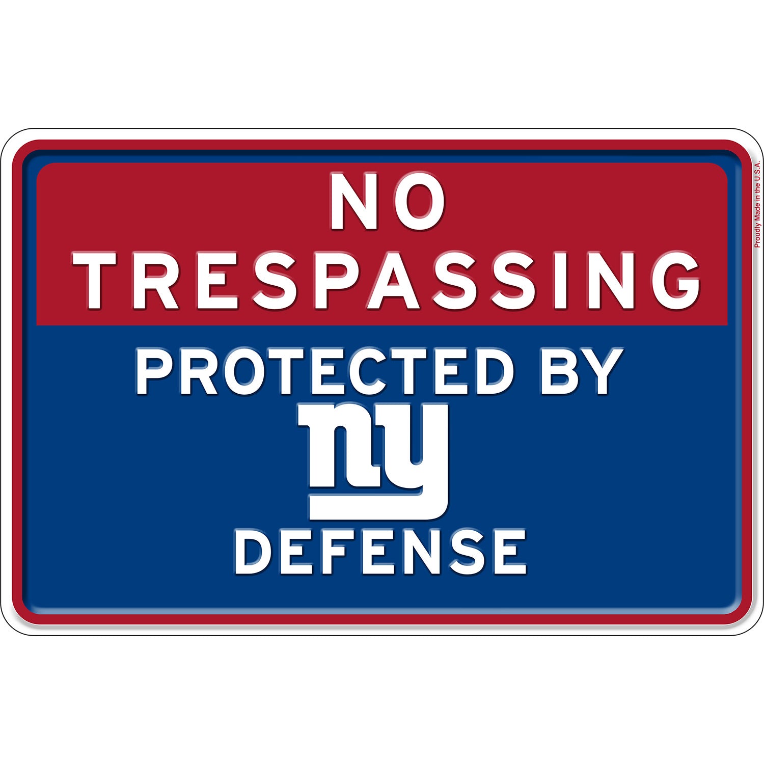 NFL No Trespassing Metal Sign