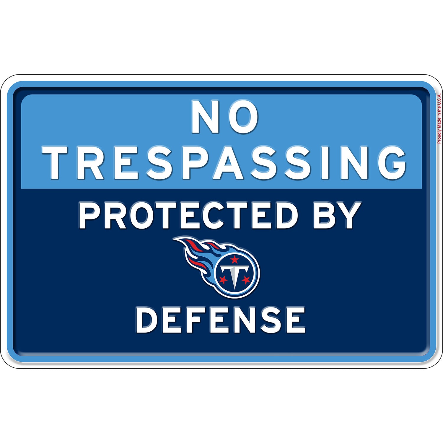 NFL No Trespassing Metal Sign