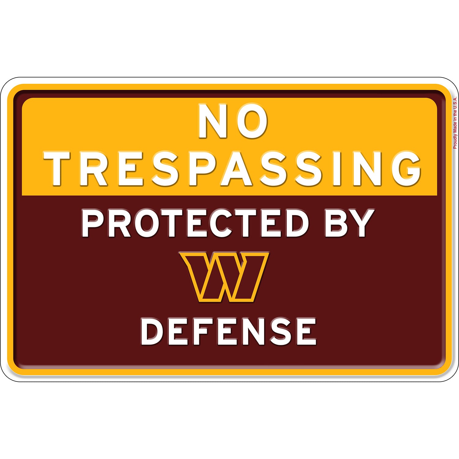 NFL No Trespassing Metal Sign
