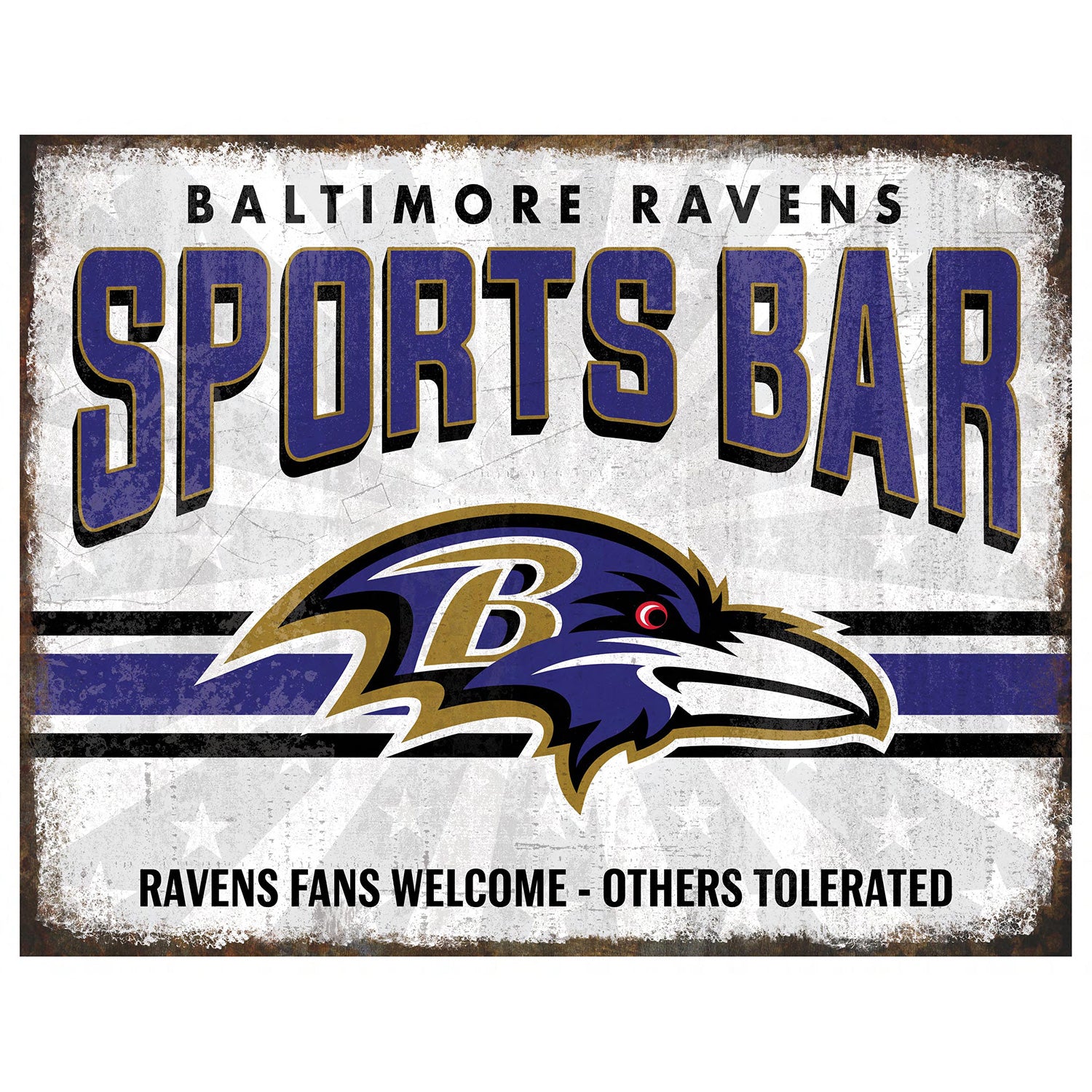 NFL Sports Bar Metal Sign
