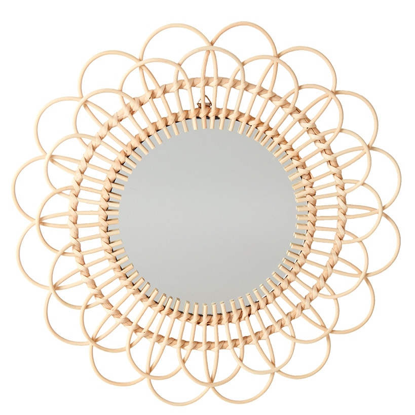 Natural Rattan Mirror - Round or Flower