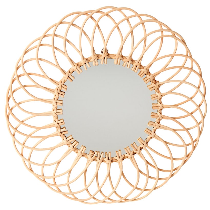 Natural Rattan Mirror - Round or Flower
