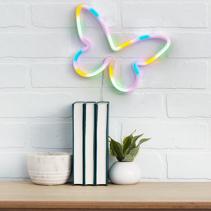Illumina Neon LED Light Bulb Shaped Wall Decor 10"