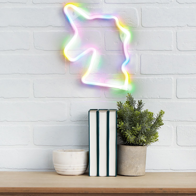 Illumina Neon LED Light Bulb Shaped Wall Decor 10"