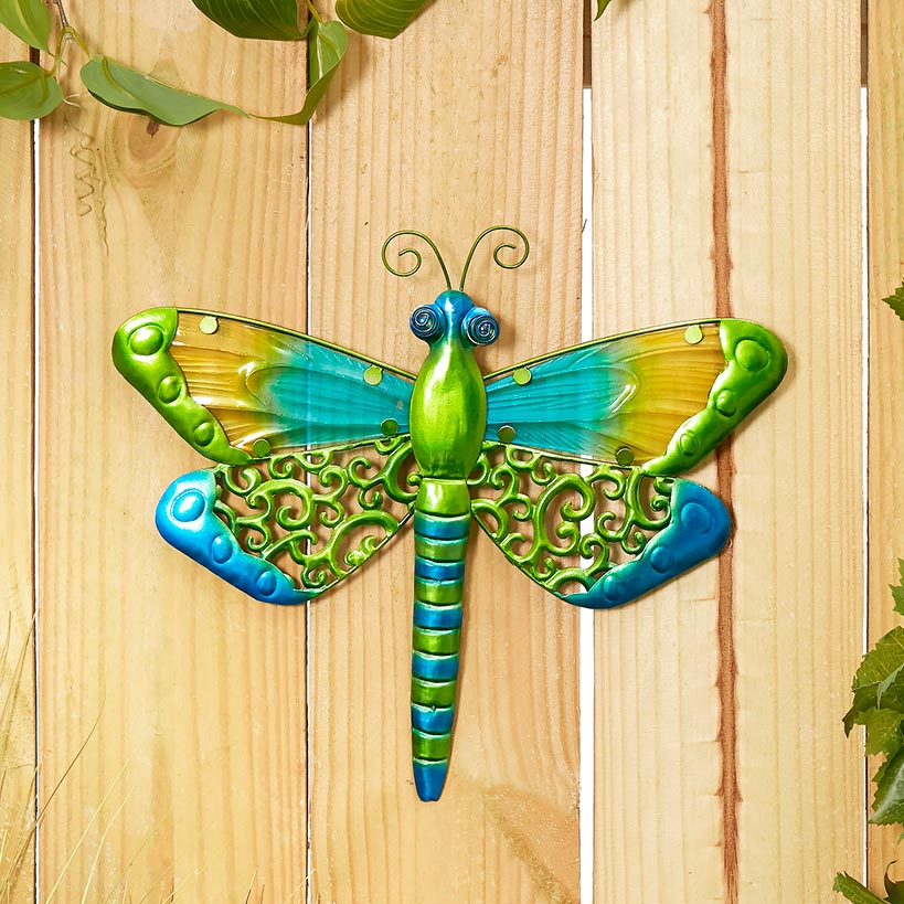 Vibrant Butterfly Or Dragonfly Garden Wall Hanging