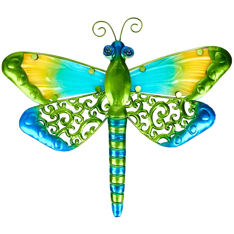 Vibrant Butterfly Or Dragonfly Garden Wall Hanging
